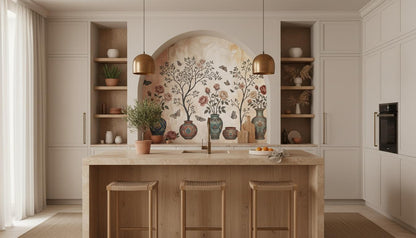 Contemporary Earth Tones wallpaper for Kitchen
