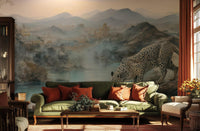 Contemporary Earth Tones wallpaper for Living Room