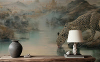 Contemporary Earth Tones wallpaper for Living Room