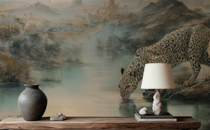 Contemporary Earth Tones wallpaper for Living Room