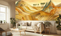 Contemporary Earth Tones wallpaper for Living Room
