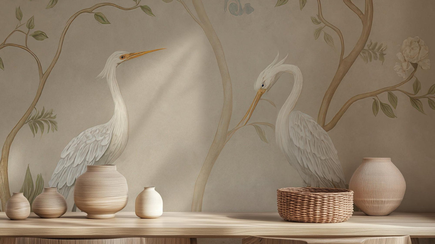 Contemporary Earth Tones wallpaper for Living Room