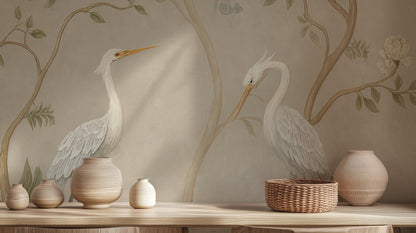 Contemporary Earth Tones wallpaper for Living Room