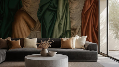 Contemporary Earth Tones wallpaper for Living Room