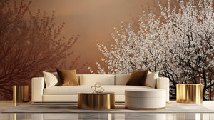 Contemporary Earth Tones wallpaper for Living Room
