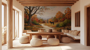 Contemporary Earth Tones wallpaper for Living Room