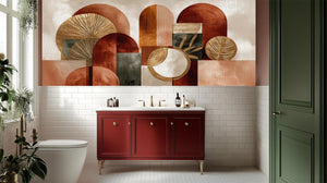 Modern Earth Tones wallpaper for Bathroom