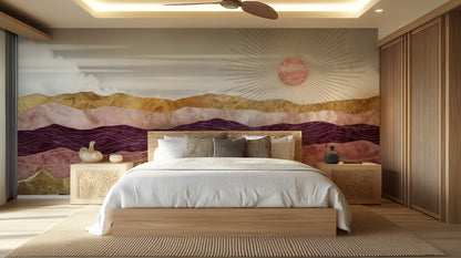 Modern Earth Tones wallpaper for Bedroom