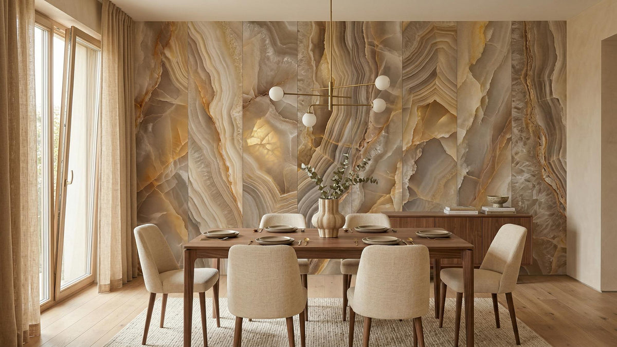 Modern Earth Tones wallpaper for Dining Room