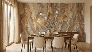 Modern Earth Tones wallpaper for Dining Room