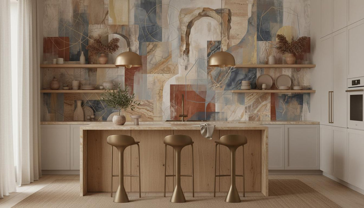 Modern Earth Tones wallpaper for Kitchen