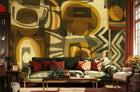 Modern Earth Tones wallpaper for Living Room