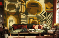 Modern Earth Tones wallpaper for Living Room