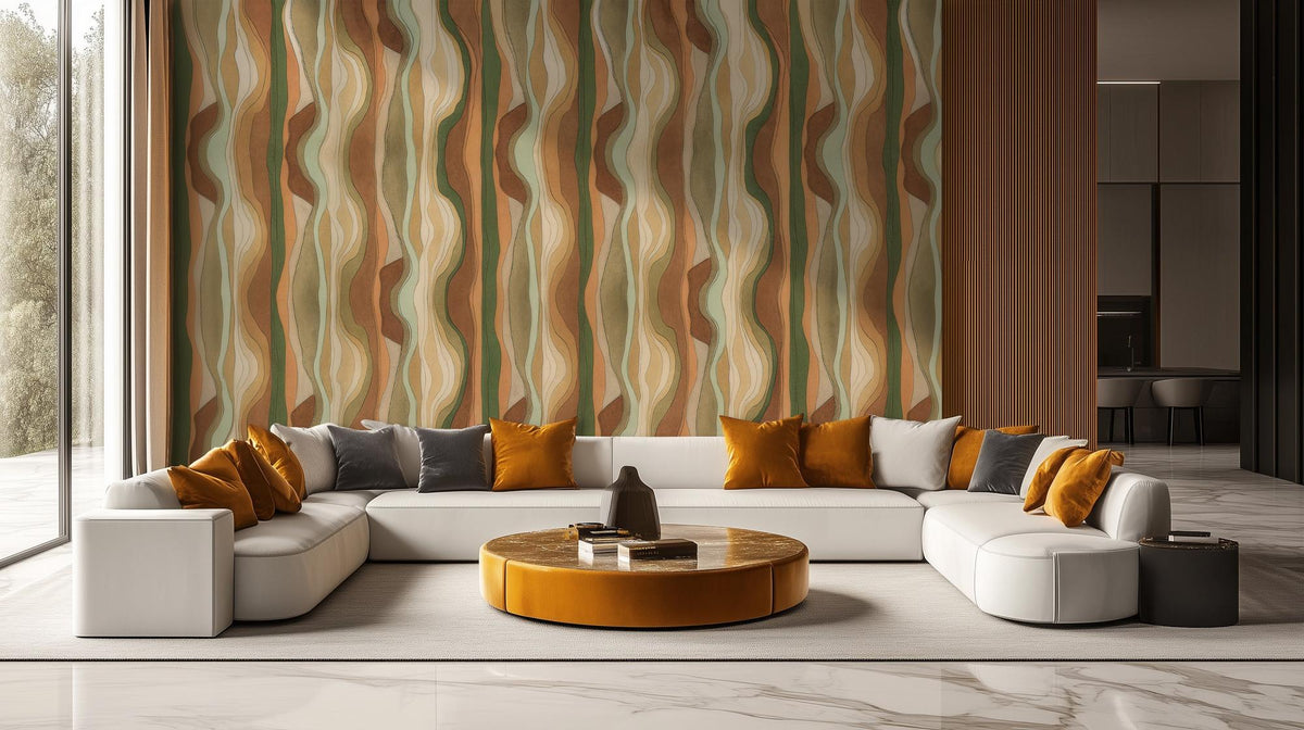 Modern Earth Tones wallpaper for Living Room