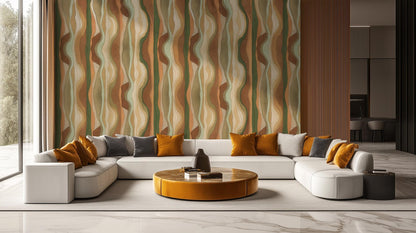 Modern Earth Tones wallpaper for Living Room
