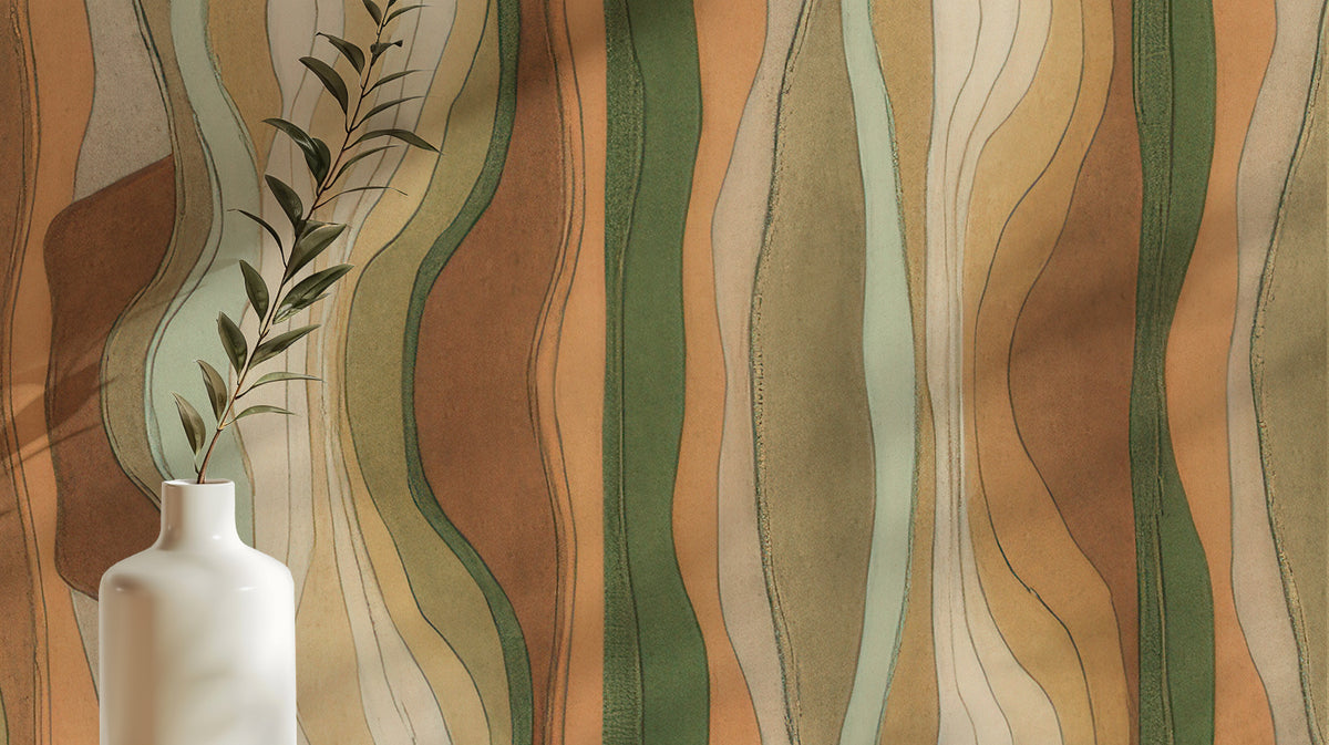 Modern Earth Tones wallpaper for Living Room