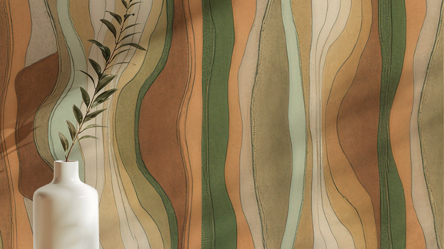 Modern Earth Tones wallpaper for Living Room