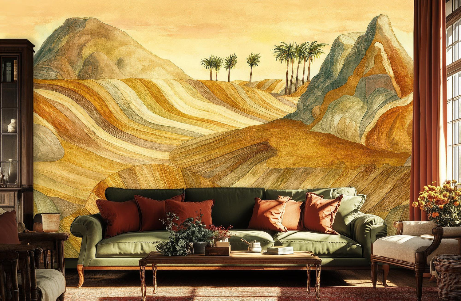Modern Earth Tones wallpaper for Living Room