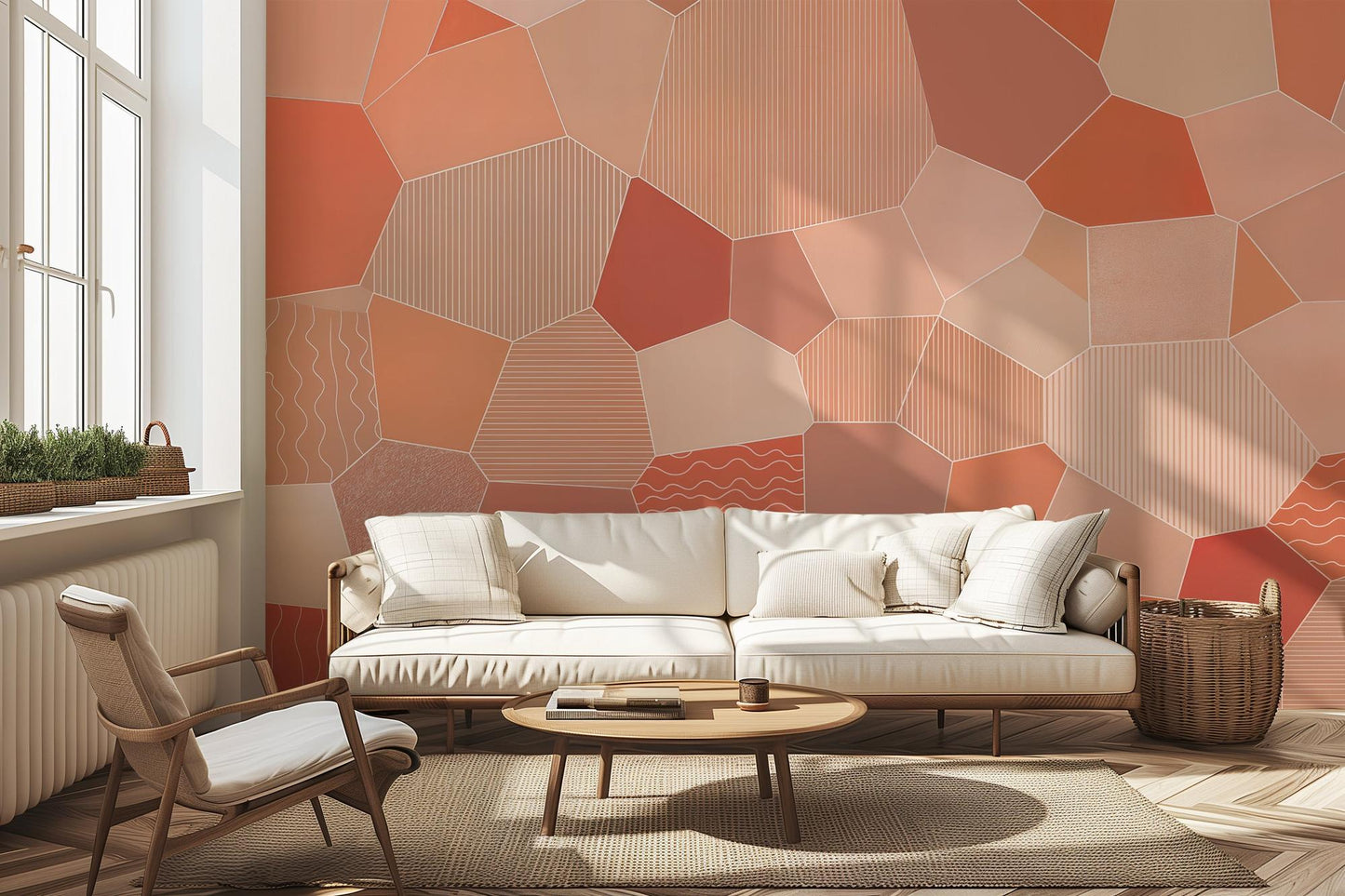 Modern Earth Tones wallpaper for Living Room