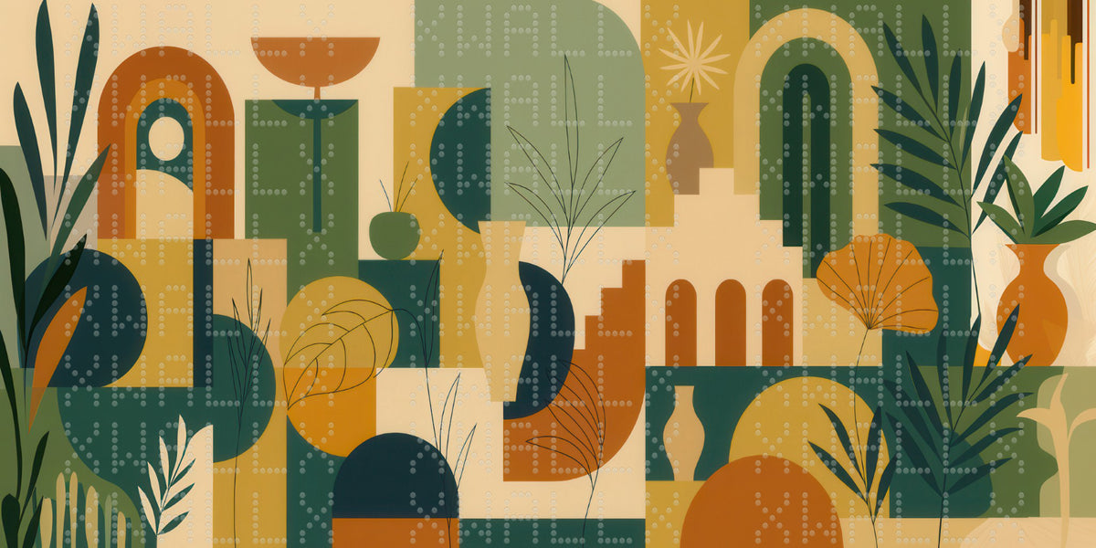 Geometric Oasis Wallpaper