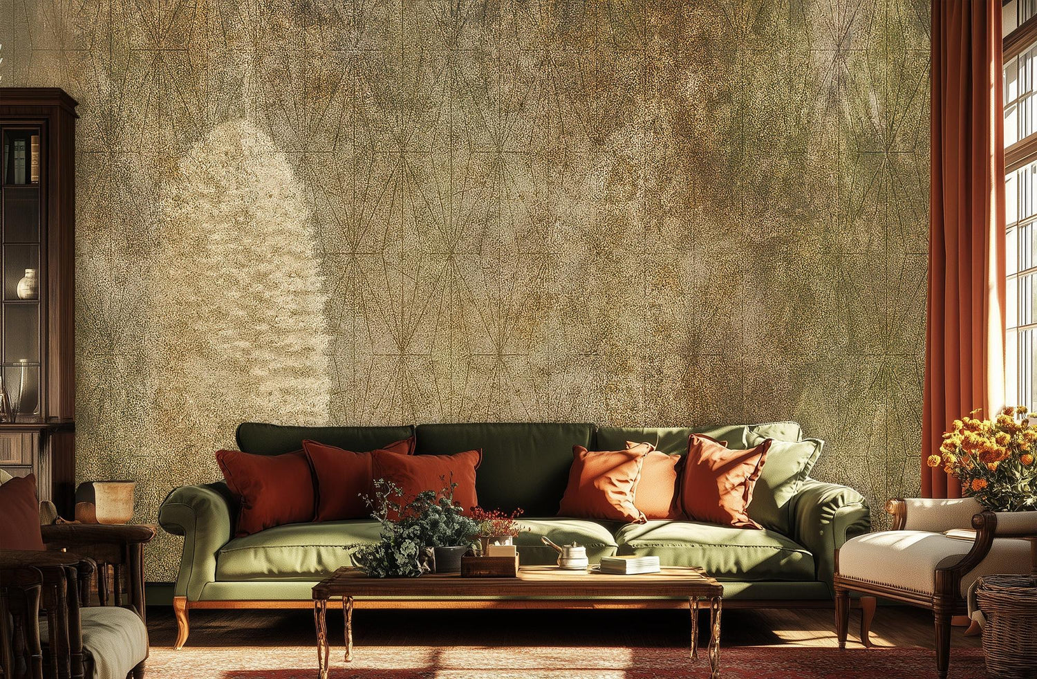 Modern Earth Tones wallpaper for Living Room