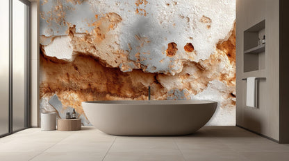 Rustic Earth Tones wallpaper for Bathroom