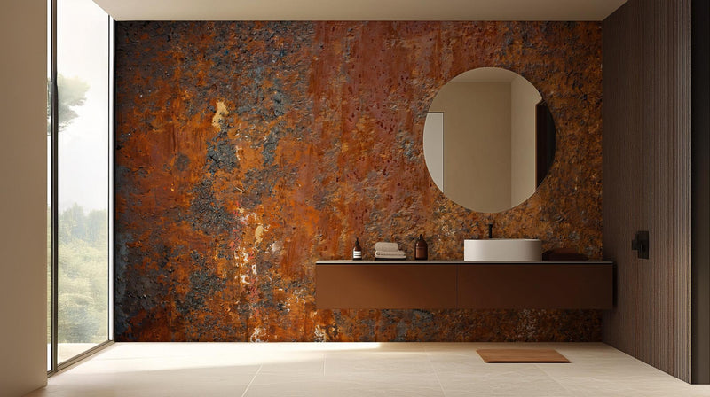 Rustic Earth Tones wallpaper for Bathroom