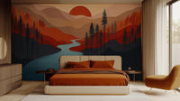 Rustic Earth Tones wallpaper for Bedroom
