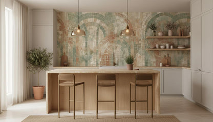Rustic Earth Tones wallpaper for Kitchen