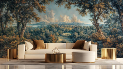 Rustic Earth Tones wallpaper for Living Room