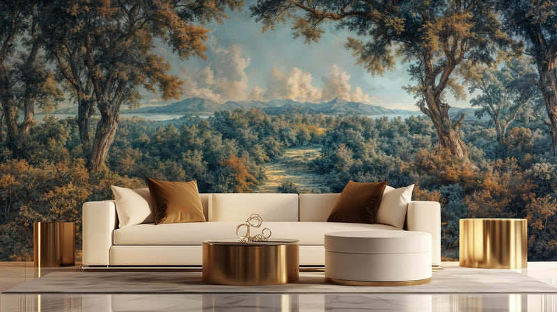 Rustic Earth Tones wallpaper for Living Room