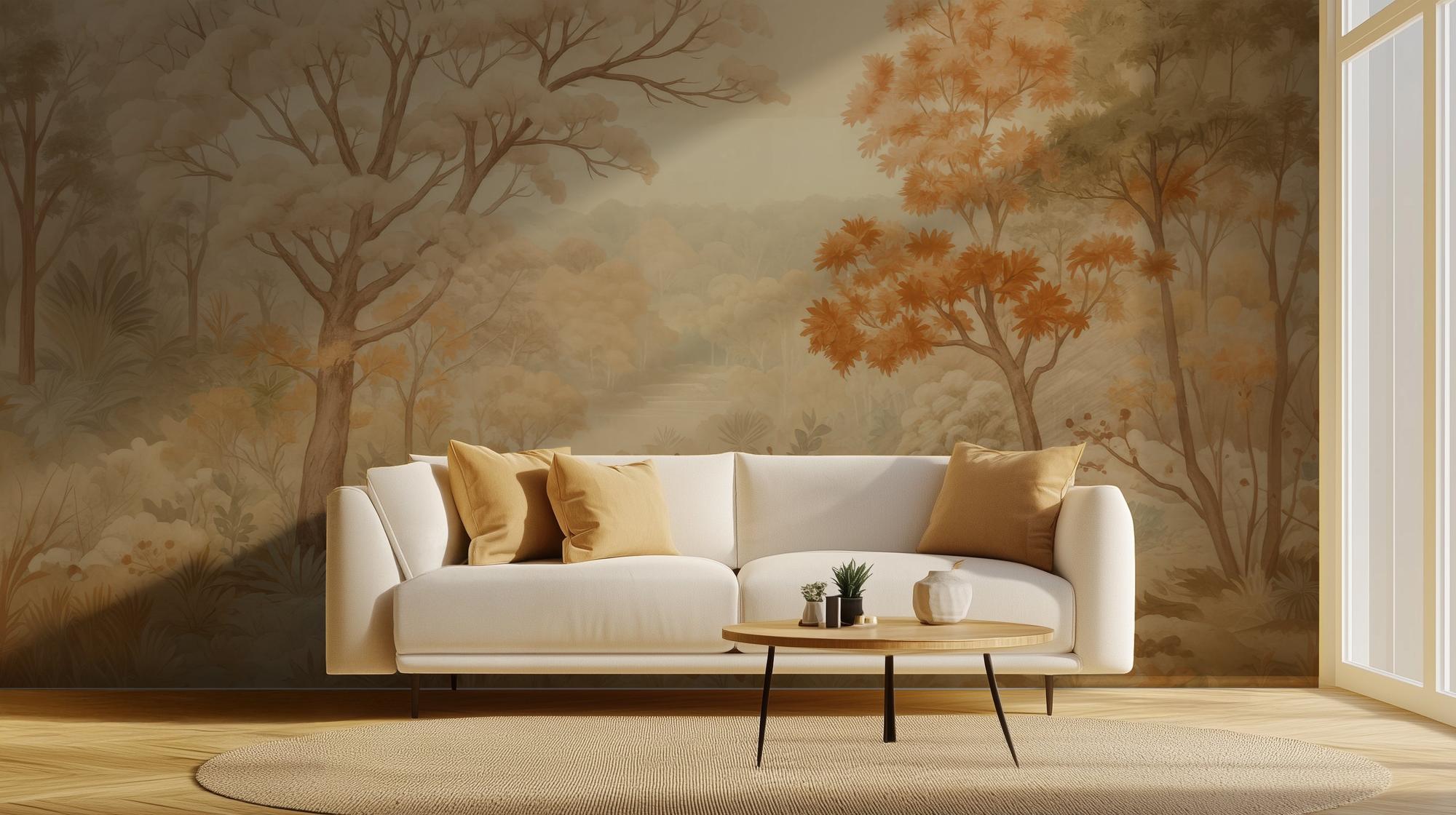 Rustic Earth Tones wallpaper for Living Room