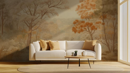 Rustic Earth Tones wallpaper for Living Room