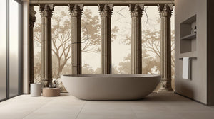 Traditional Earth Tones wallpaper for Bathroom