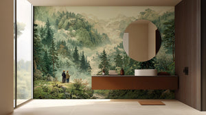 Traditional Earth Tones wallpaper for Bathroom