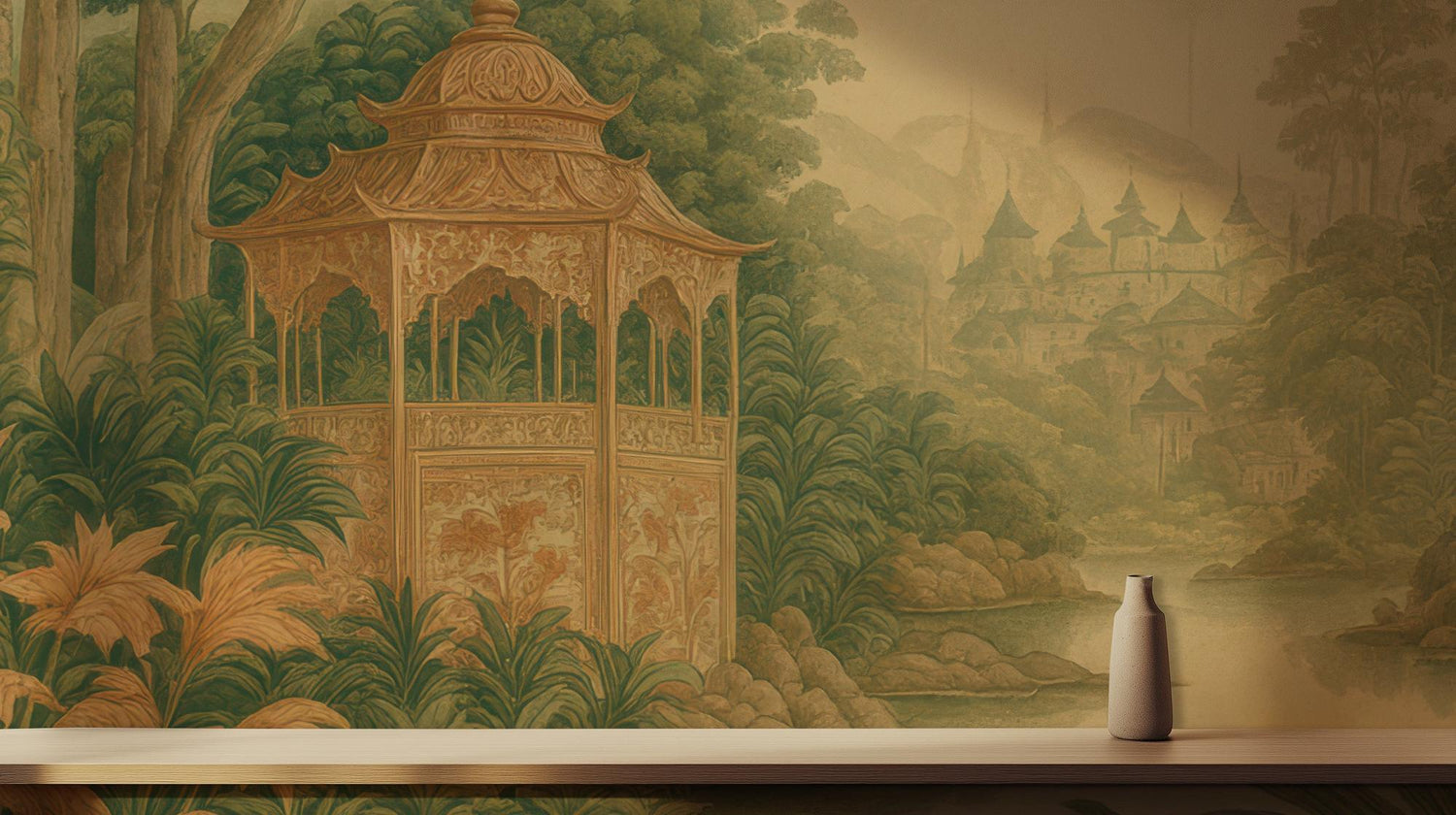 Traditional Earth Tones wallpaper for Bedroom