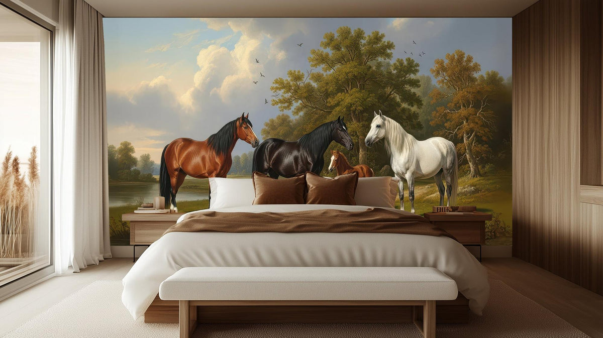 Traditional Earth Tones wallpaper for Bedroom