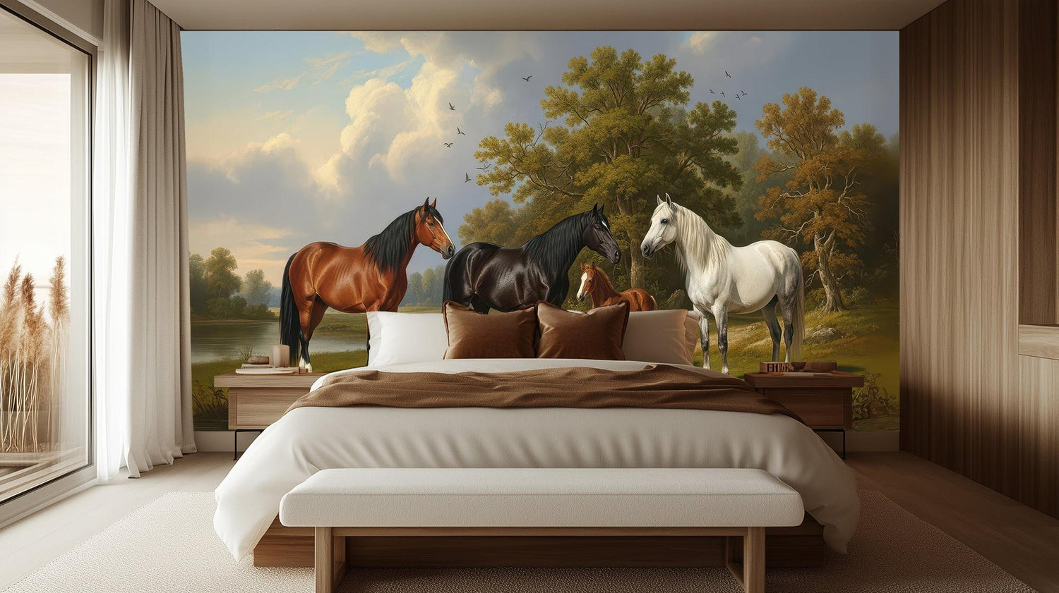 Traditional Earth Tones wallpaper for Bedroom