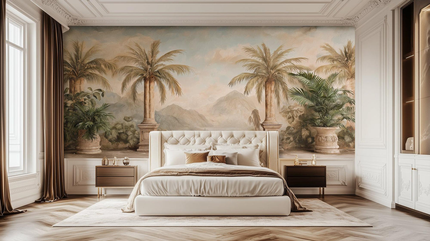 Traditional Earth Tones wallpaper for Bedroom