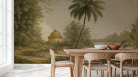 Traditional Earth Tones wallpaper for Dining Room