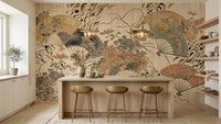 Traditional Earth Tones wallpaper for Dining Room
