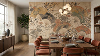 Traditional Earth Tones wallpaper for Dining Room