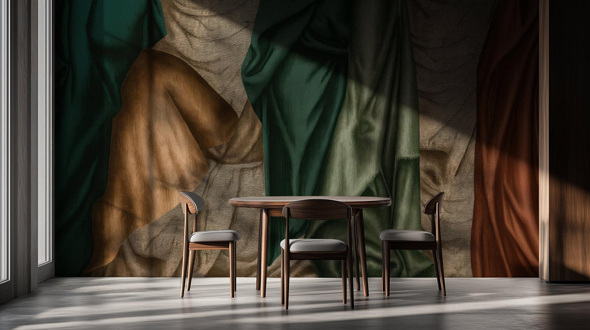 Traditional Earth Tones wallpaper for Dining Room