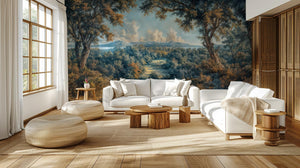 Traditional Earth Tones wallpaper for Living Room