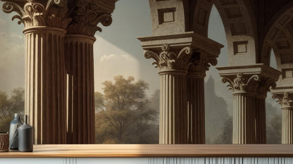 Traditional Earth Tones wallpaper for Living Room