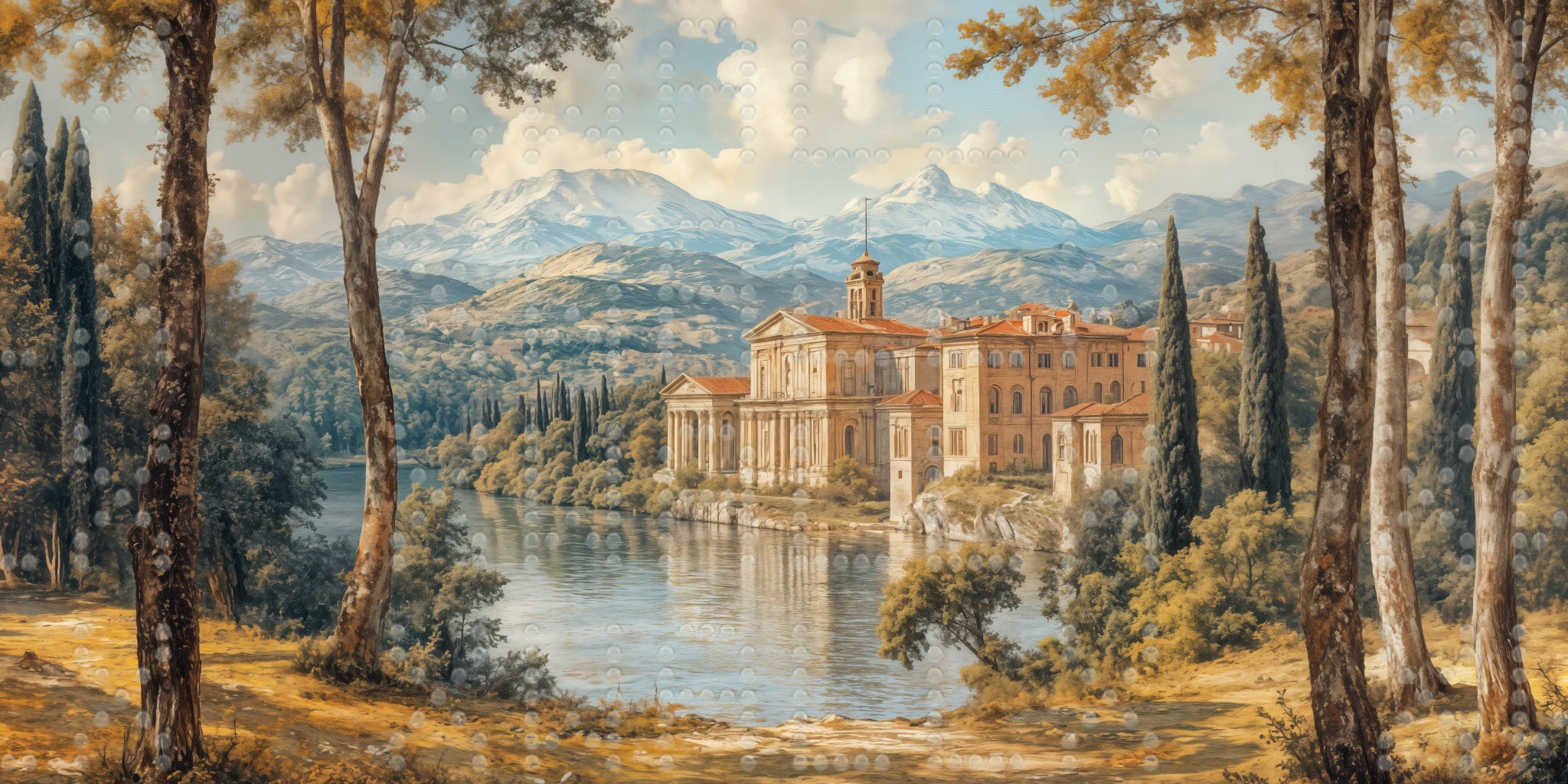Idyllic Mountain Retreat Wallpaper