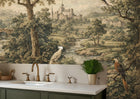Traditional Earth Tones wallpaper for Living Room