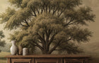Traditional Earth Tones wallpaper for Living Room