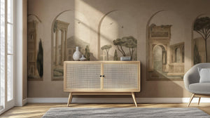 Traditional Earth Tones wallpaper for Living Room