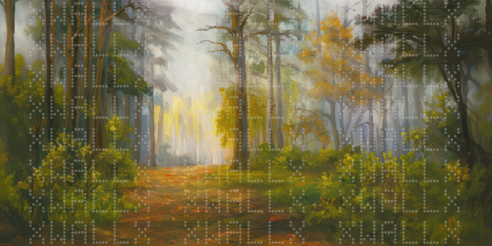 Golden Light Forest Wallpaper